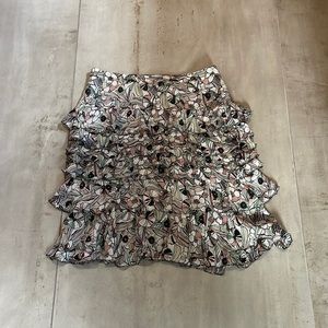 Club Monaco Tiered Ruffle Skirt